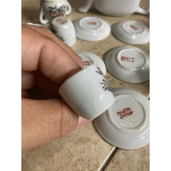 Glass mini kids tea set made in japan fair conditions - Picture 8 of 10